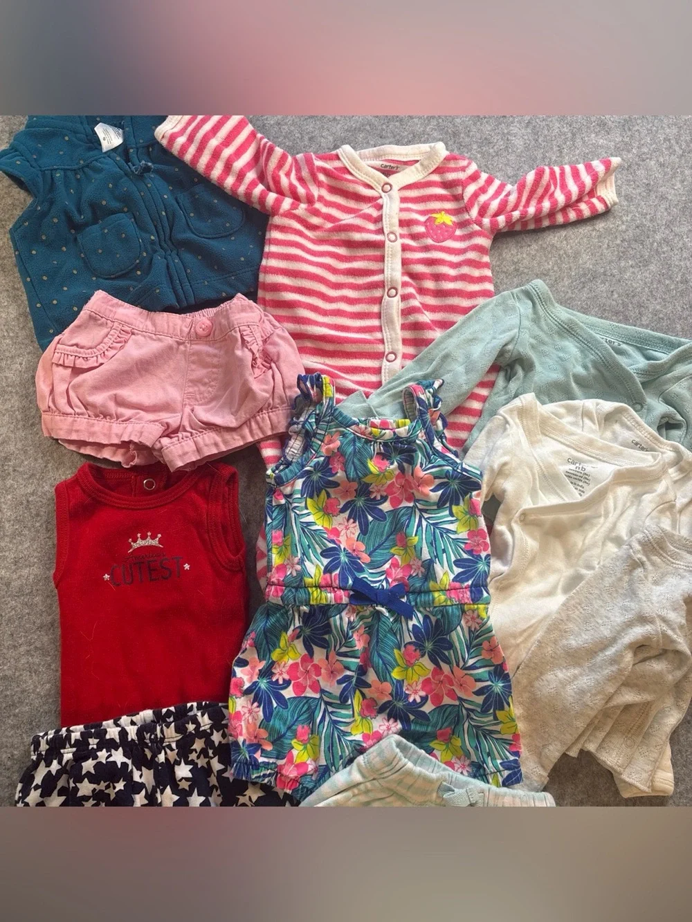 Carter's White Newborn Bodysuits Pack